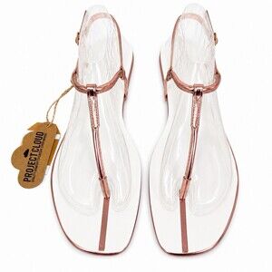 Project Cloud Celebration Women’s Sandals Size 10 Mauve T-Strap Flats NWOB